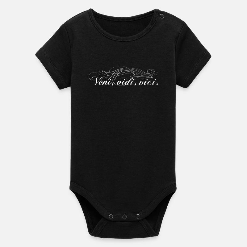 Veni vidi vici - Body bébé manches courtes bio Stanley/Stella - noir