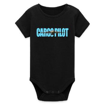 Cargo pilot An-225 - Organic Kurzarm-Babybody von Stanley/Stella - Schwarz - Vorne