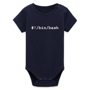 Bash / Bourne-Again Shell unter Linux und Unix - Organic Kurzarm-Babybody von Stanley/Stella - Navy - Vorne