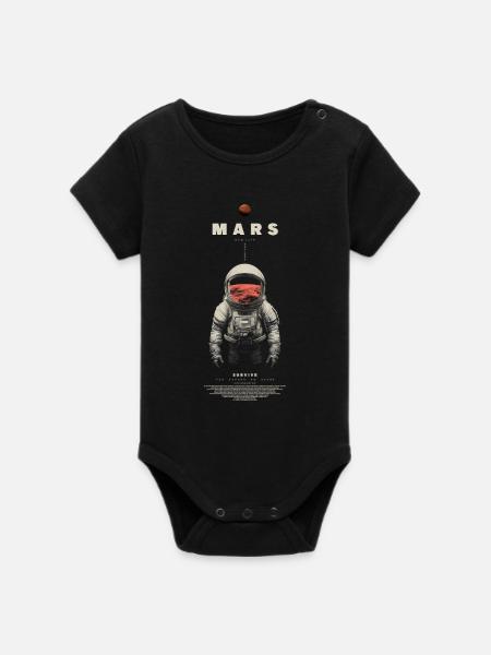 Mars Exploration - Organic Kurzarm-Babybody von Stanley/Stella - Schwarz