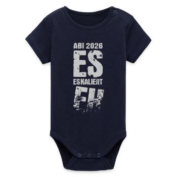 Ça s’aggrave de toute façon | Abi 2026 - Parti de l’Abitur - Body bébé manches courtes bio Stanley/Stella - marine - Devant