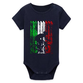 Bicycletta italia - Fahrrad fahren Italien Cyclist - Body bébé manches courtes bio Stanley/Stella - marine - Devant