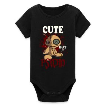 MIGNON MAIS PSYCHO Vaudou - Poupée - Body bébé manches courtes bio Stanley/Stella - noir - Devant