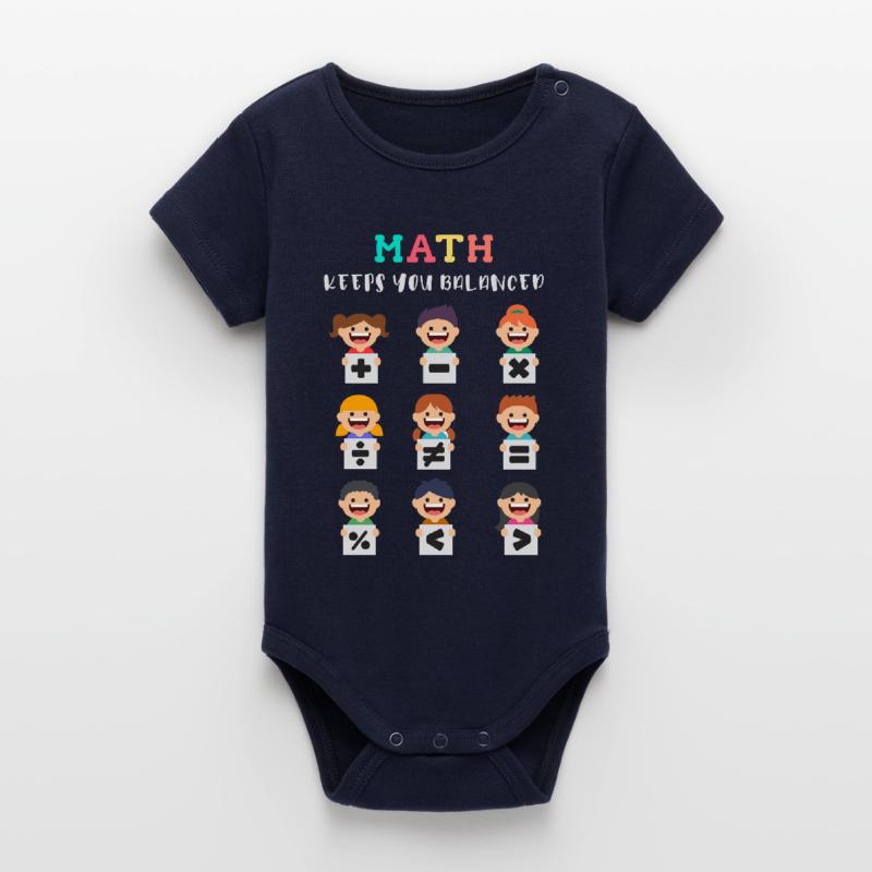 Math keeps you balanced Organic Short Sleeve Baby Bodysuit by Stanley/Stella