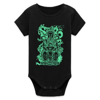 Figure de Bouddha - Body bébé manches courtes bio Stanley/Stella - noir - Devant