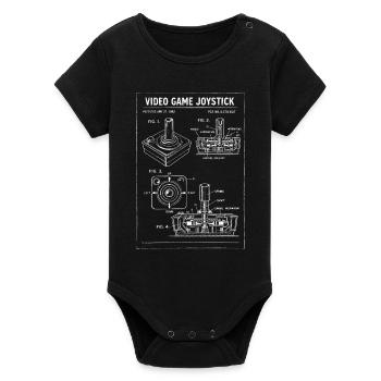 Plan rétro du joystick - Body bébé manches courtes bio Stanley/Stella - noir - Devant