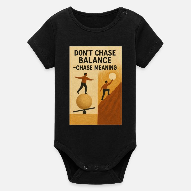 Recherche d’équilibre du sens - Body bébé manches courtes bio Stanley/Stella - noir