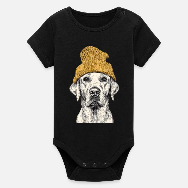 Beanie Retriever - Body bébé manches courtes bio Stanley/Stella - noir