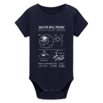 Plan de brevet pour ballon de football - Body bébé manches courtes bio Stanley/Stella - marine - Devant