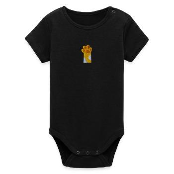Patte de chat - Body bébé manches courtes bio Stanley/Stella - noir - Devant