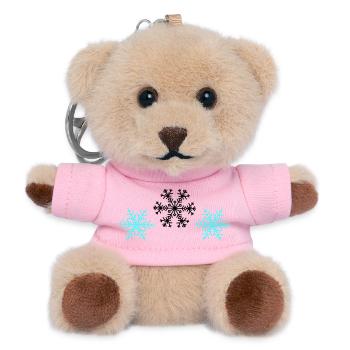 Schneeflocken - Teddy Schlüsselanhänger - Rosa - Vorne