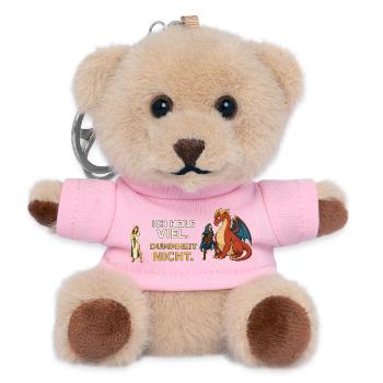 Ich heile viel. Dummheit nicht. – Heiler RPG - Teddy Schlüsselanhänger - Rosa - Vorne
