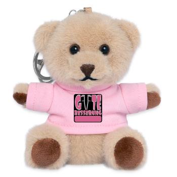 Gute Besserung wünschen - Teddy Schlüsselanhänger - Rosa - Vorne