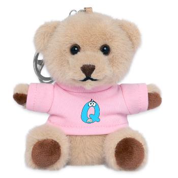 Q - Teddy Keyring - pink - Front