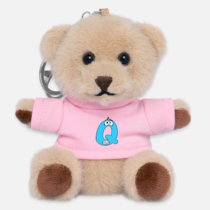 Q - Porte-clés ourson - rose