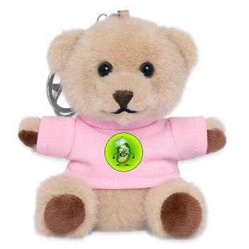 GEWÜRZGURKE - PICKLEBALL SPIELER - KOPFSCHMERZEN - Teddy Schlüsselanhänger - Rosa - Vorne