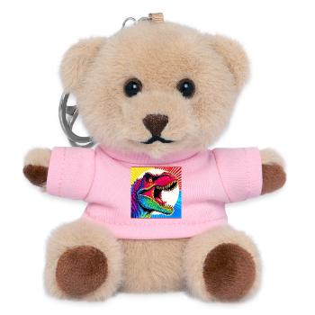 dinosaur - Teddy Keyring - pink - Front