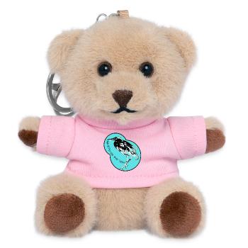 Nicht alle Helden Reiher tragen Umhänge Lustiges Vogel-Wortspiel - Teddy Schlüsselanhänger - Rosa - Vorne