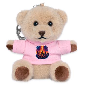 Paris Capital France Silhouette Gift - Teddy Keyring - pink - Front