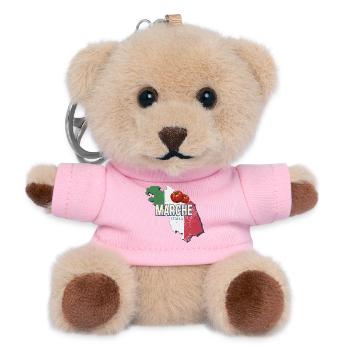 Marche Italien Region Landkarte Vintage Souvenir - Teddy Schlüsselanhänger - Rosa - Vorne