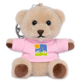 Colourful children's bike – Ride and freedom - Teddy Keyring - pink - Front