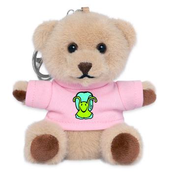 Schneckenhaus Schnecke Nacktschnecke niedlich süß - Teddy Schlüsselanhänger - Rosa - Vorne