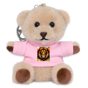 Löwe - Teddy Schlüsselanhänger - Rosa - Vorne