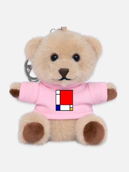 Mondrian 1 - Teddy Schlüsselanhänger - Rosa