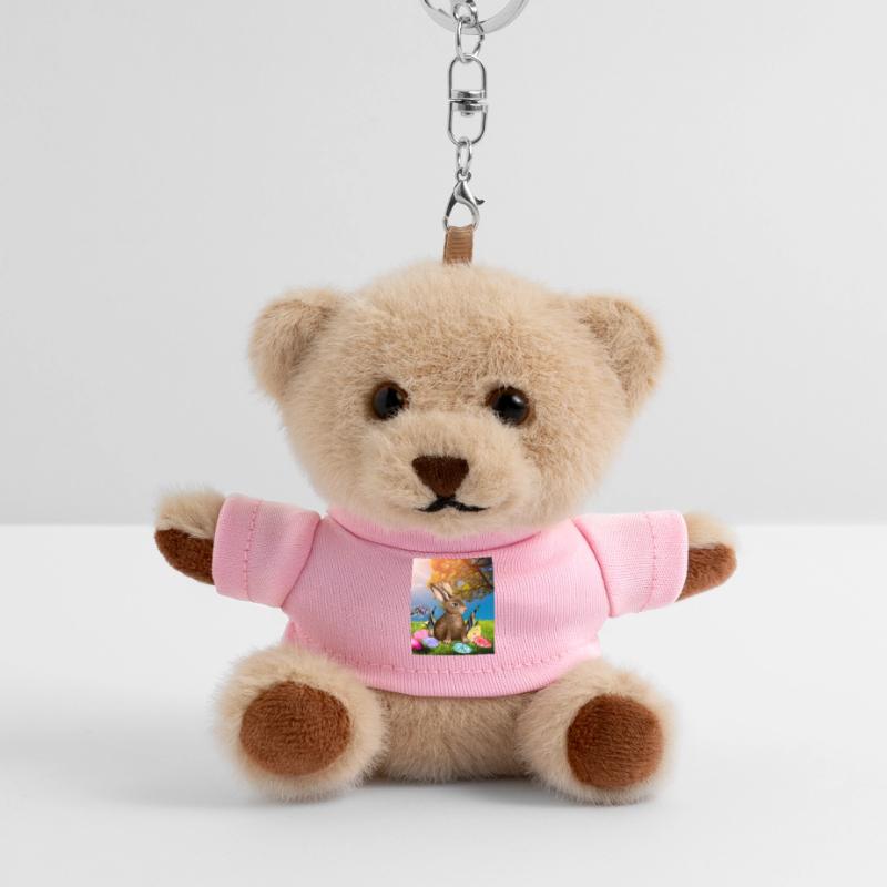 Spring Easter bunny with Easter eggs Teddy Keyring