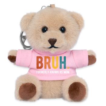Bruh Formerly Known As Mom Retro Humor - Teddy Keyring - pink - Front