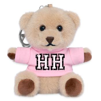 HH Hamburg (Vintage/Weiß) - Teddy Schlüsselanhänger - Rosa - Vorne