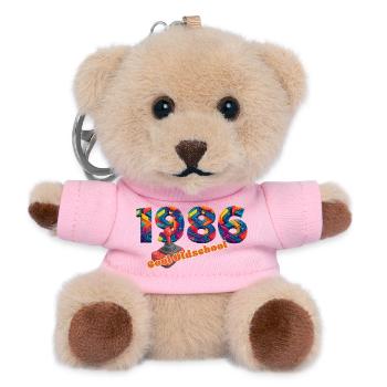 Jahrgang 1986 – Retro Joystick – Cool Oldschool - Teddy Schlüsselanhänger - Rosa - Vorne