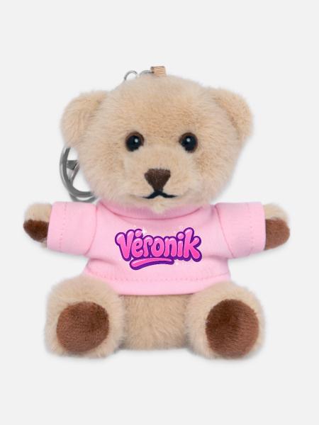 Veronik Graffiti Name Blase Pink Lila - Teddy Schlüsselanhänger - Rosa