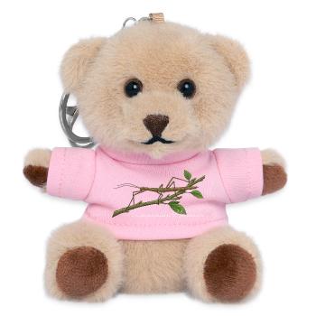 Indische Stabschrecke Carausius morosus - Teddy Schlüsselanhänger - Rosa - Vorne