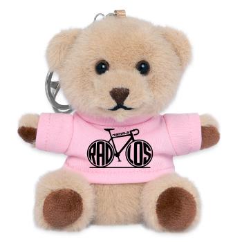Fahrrad - Niemals radlos - Teddy Schlüsselanhänger - Rosa - Vorne
