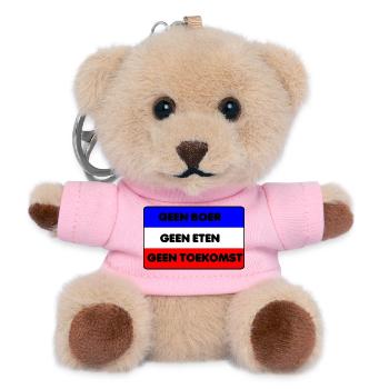 Keine Bauern keine Nahrung keine Zukunft - Teddy Schlüsselanhänger - Rosa - Vorne