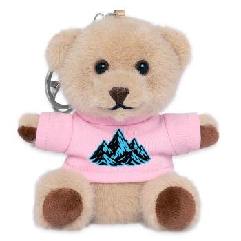 Mountains Summit Icon - Teddy Keyring - pink - Front