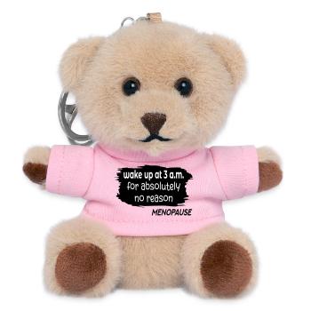 Femmes insomniaques, ménopause - Porte-clés ourson - rose - Devant