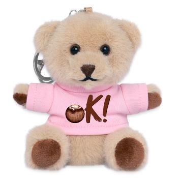 OK Summer Coconut - Teddy Keyring - pink - Front