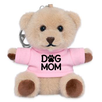Maman chien - Porte-clés ourson - rose - Devant