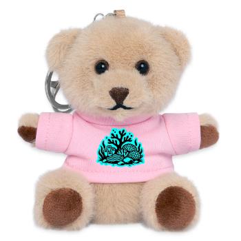 Korallenriff Ozean Korallen Symbol - Teddy Schlüsselanhänger - Rosa - Vorne