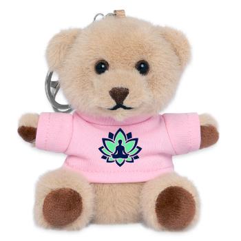 Lotus Meditation Silhouette - Teddy Keyring - pink - Front