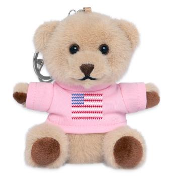 Éleveur Patriotique Troupeau de Coq Volaille USA Pride C - Porte-clés ourson - rose - Devant