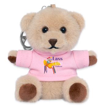 Lass Liebe wachsen – kraftvoll & zärtlich - Teddy Schlüsselanhänger - Rosa - Vorne