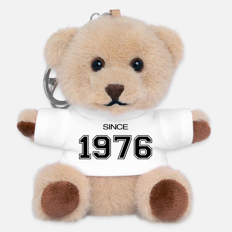 Geburtstagsgeschenk 1976 - Teddy Schlüsselanhänger - Weiß