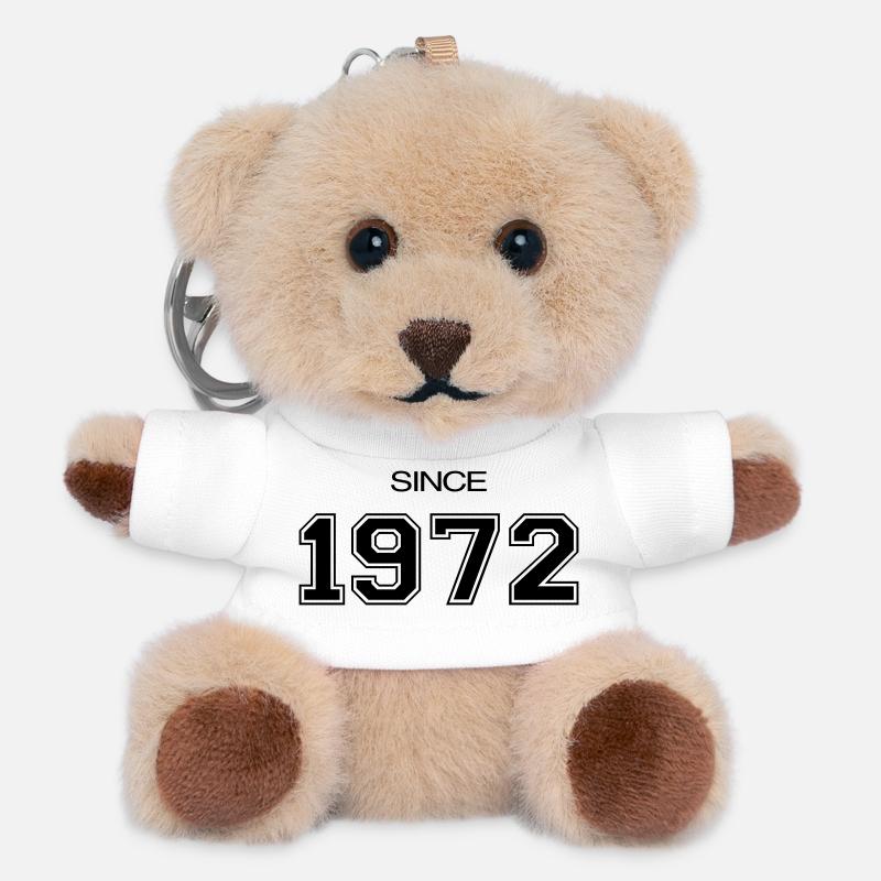 Birthday gift 1972 - Teddy Keyring - white