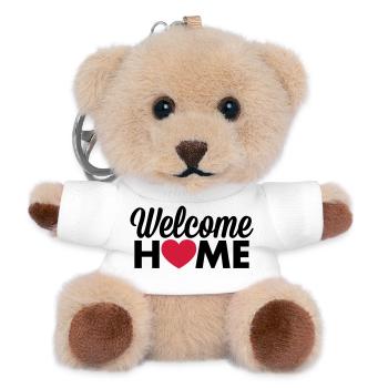 Welcome Home heart - Teddy Keyring - white - Front