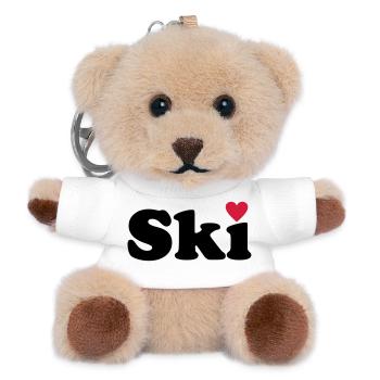 Ski - Teddy Schlüsselanhänger - Weiß - Vorne