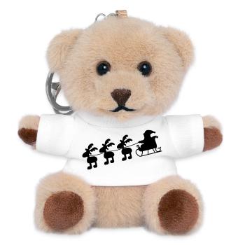 Christmas - Teddy Keyring - white - Front