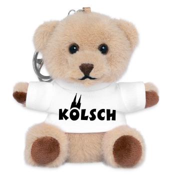 Köln Kölsch Kölner Dom - Teddy Schlüsselanhänger - Weiß - Vorne